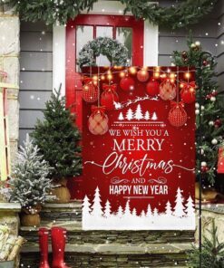 we wish you a merry christmas and happy new year flag bnn706f 2251