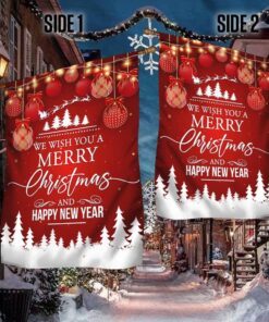 we wish you a merry christmas and happy new year flag bnn706f 8101