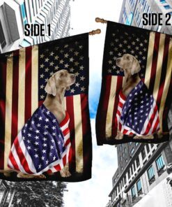 weimaraner american patriot flag 5349