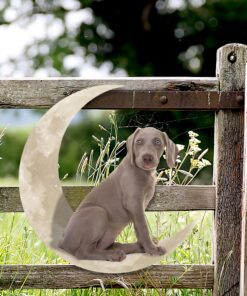 weimaraner and moon hanging metal sign qnk879msv9 2774