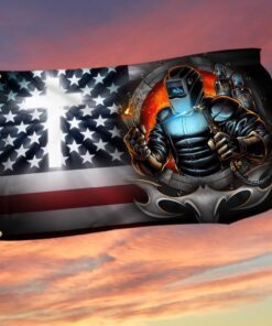Welder & Christian Cross American Grommet Flag DDH3075GF