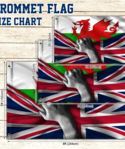 welsh and union grommet flag qnk880gfv2 8163