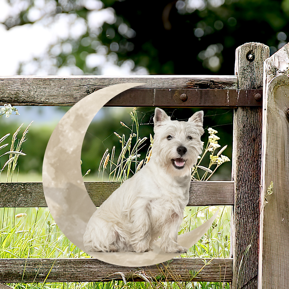 West Highland Terrier Dog And Moon Hanging Metal Sign QNK879MSv44 - Image 4