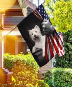 west highland white terrier american us flag 6598