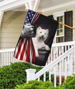 west highland white terrier american us flag 6806