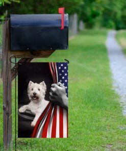 west highland white terrier american us flag 7112