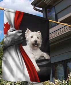 west highland white terrier canadian flag trl1294f 1893