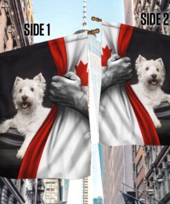 west highland white terrier canadian flag trl1294f 4467