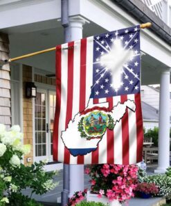 West Virginia American Flag