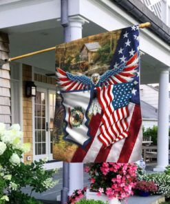 West Virginia American Flag