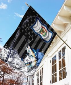 west virginia fishing flag 4086