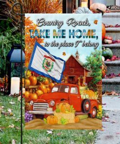 west virginia flag country roads take me home, to the place i belong mlh1807f 1069