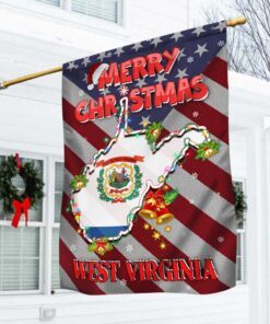 West Virginia Flag Merry Christmas MLH2008F