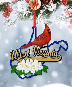 West Virginia Map Christmas Ornament TQN533O