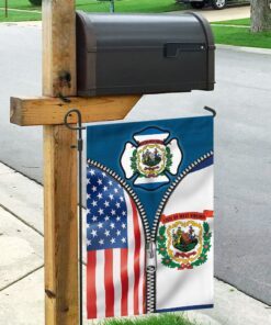 west virginia state american flag 1040