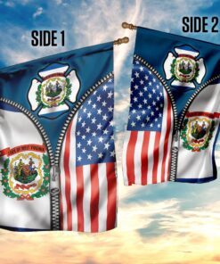 west virginia state american flag 6263