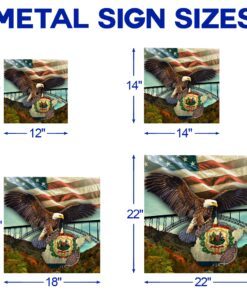 west virginia state patriotic eagle hanging metal sign qnk20msv1 4430