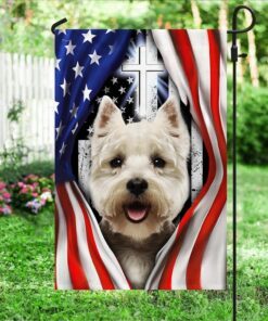 westie flag west highland white terrier dog lover american flag qtr60fv1 4191