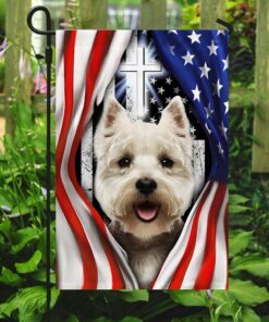 westie flag west highland white terrier dog lover american flag qtr60fv1 5169