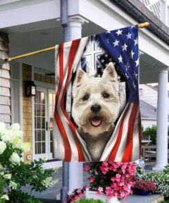 Westie Flag West Highland White Terrier Dog Lover American Flag QTR60Fv1