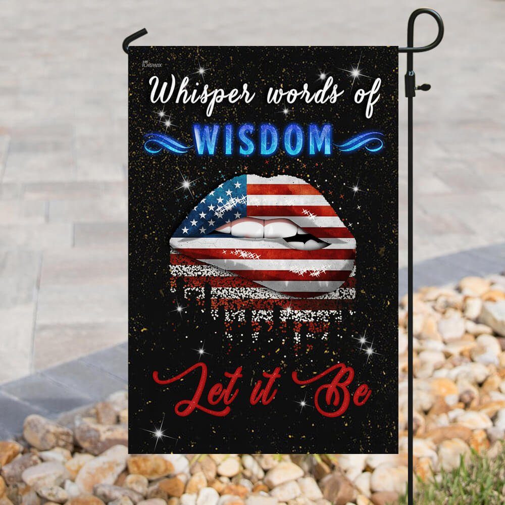 Whisper Words Of Wisdom Let It Be Hippie Flag - Image 8