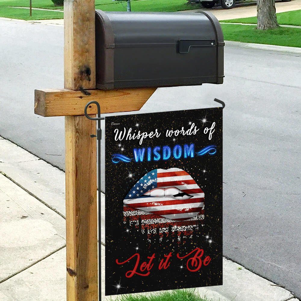 Whisper Words Of Wisdom Let It Be Hippie Flag - Image 9