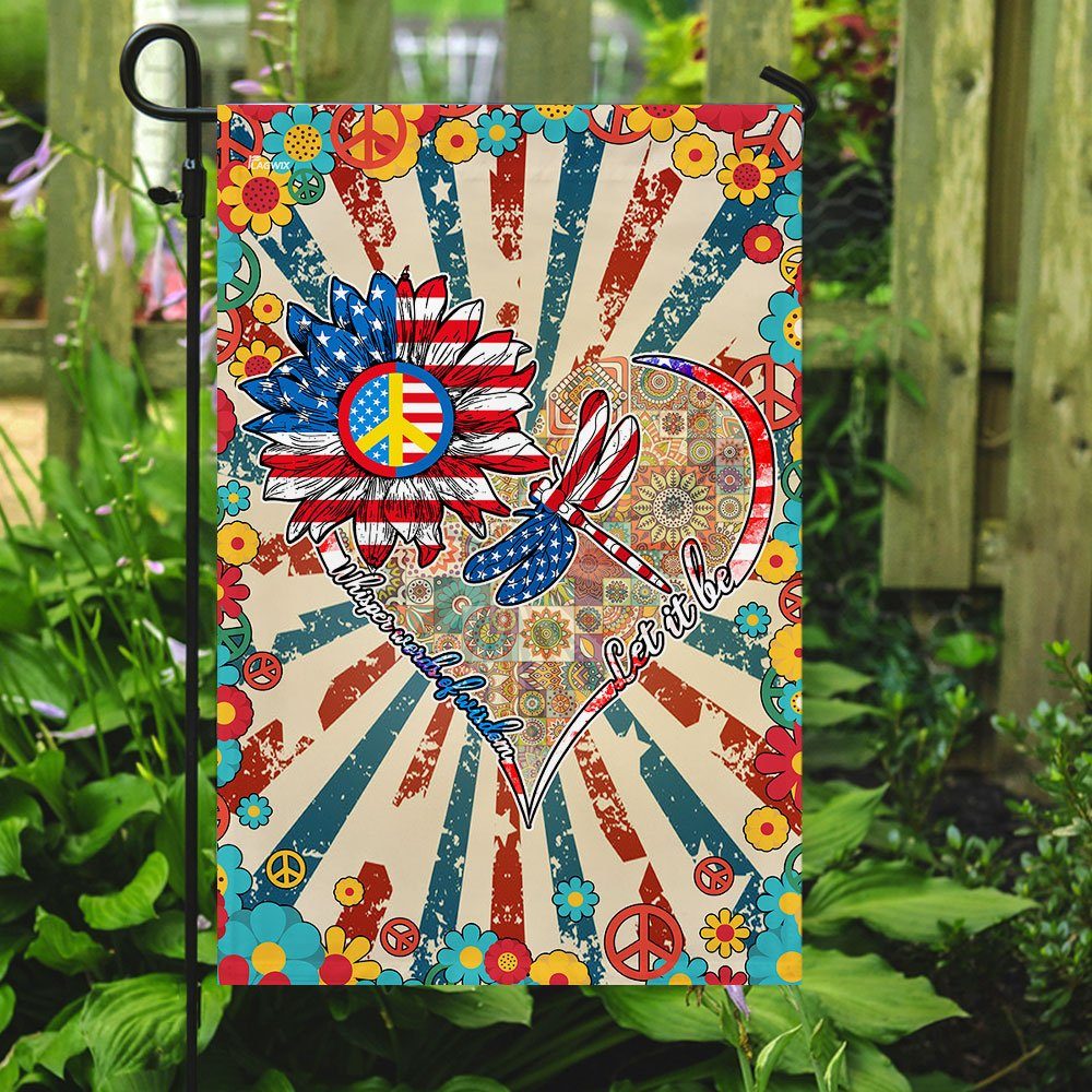 Whisper Words Of Wisdom Let It Be Hippie Flag - Image 7
