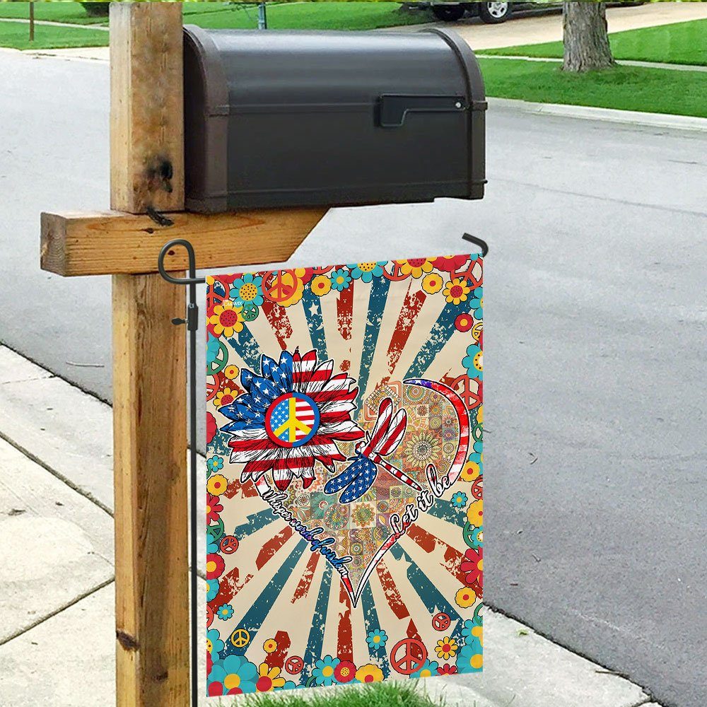Whisper Words Of Wisdom Let It Be Hippie Flag - Image 9