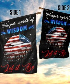 whisper words of wisdom let it be hippie flag 5229