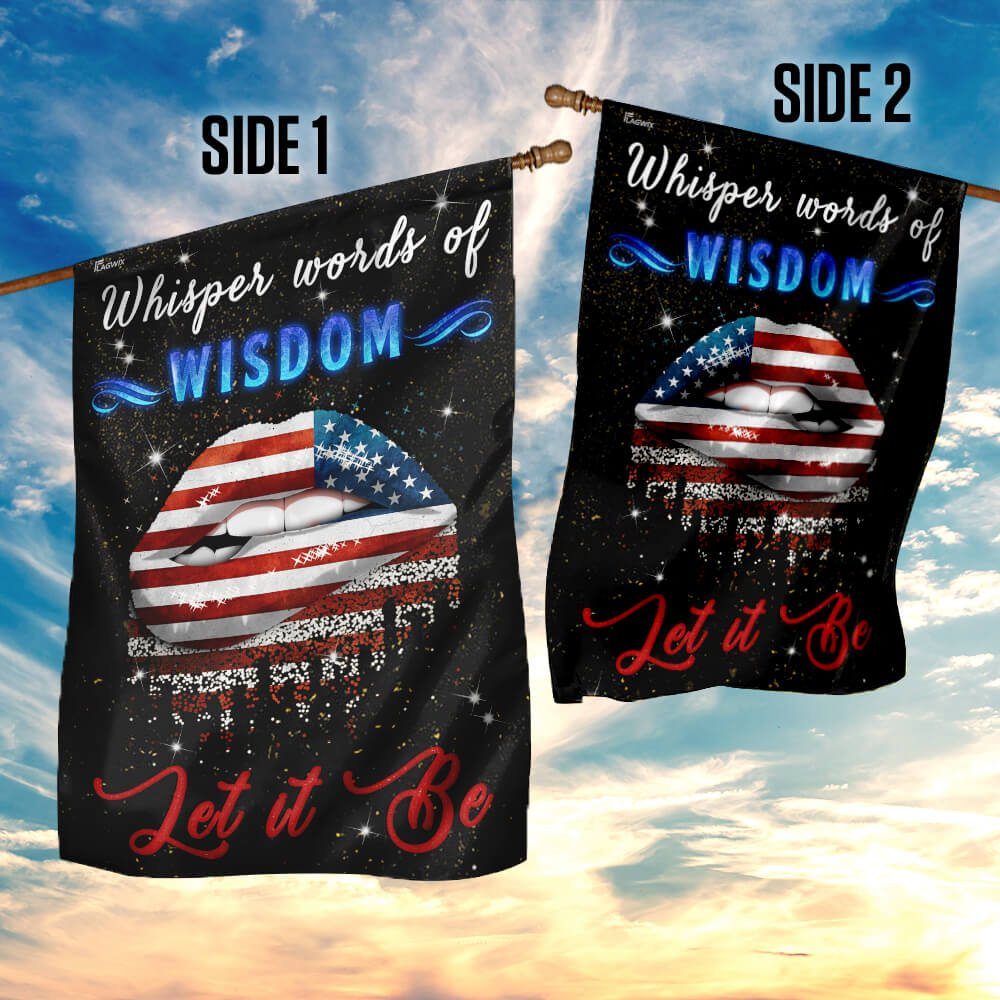 Whisper Words Of Wisdom Let It Be Hippie Flag - Image 5