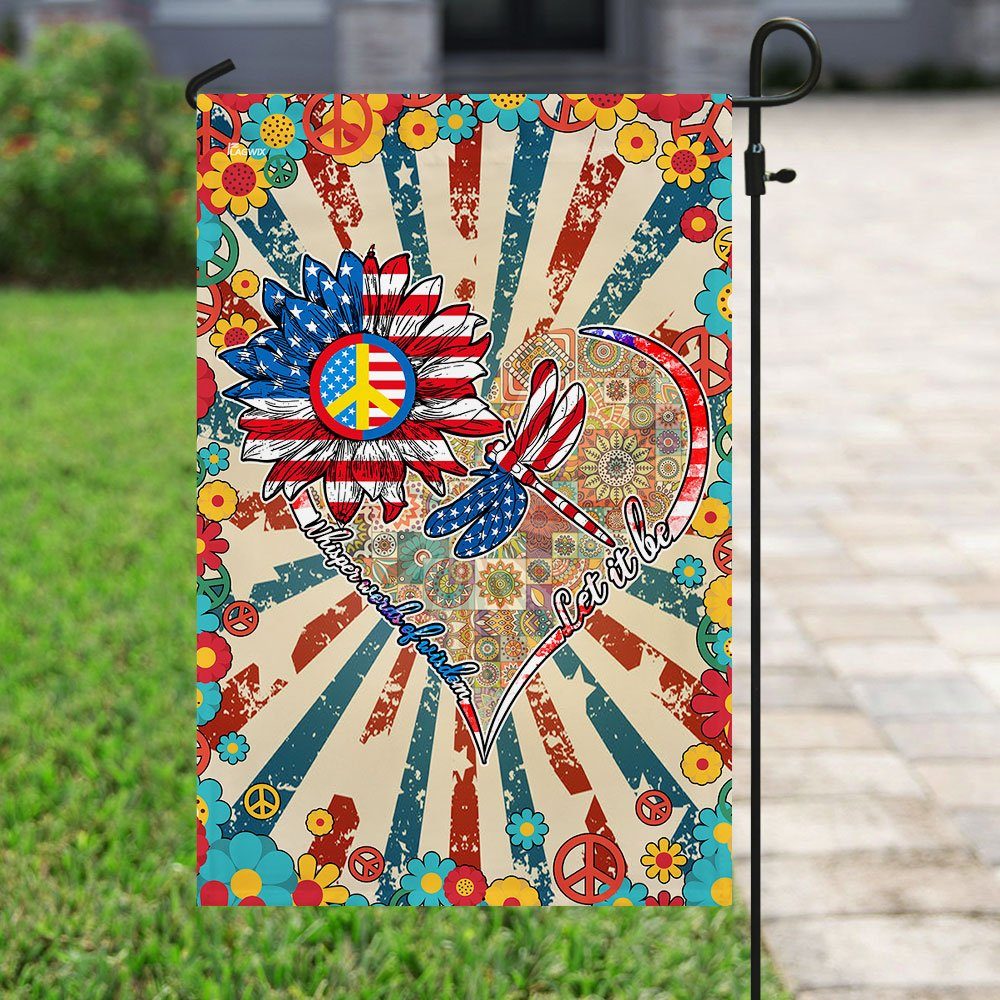 Whisper Words Of Wisdom Let It Be Hippie Flag - Image 6