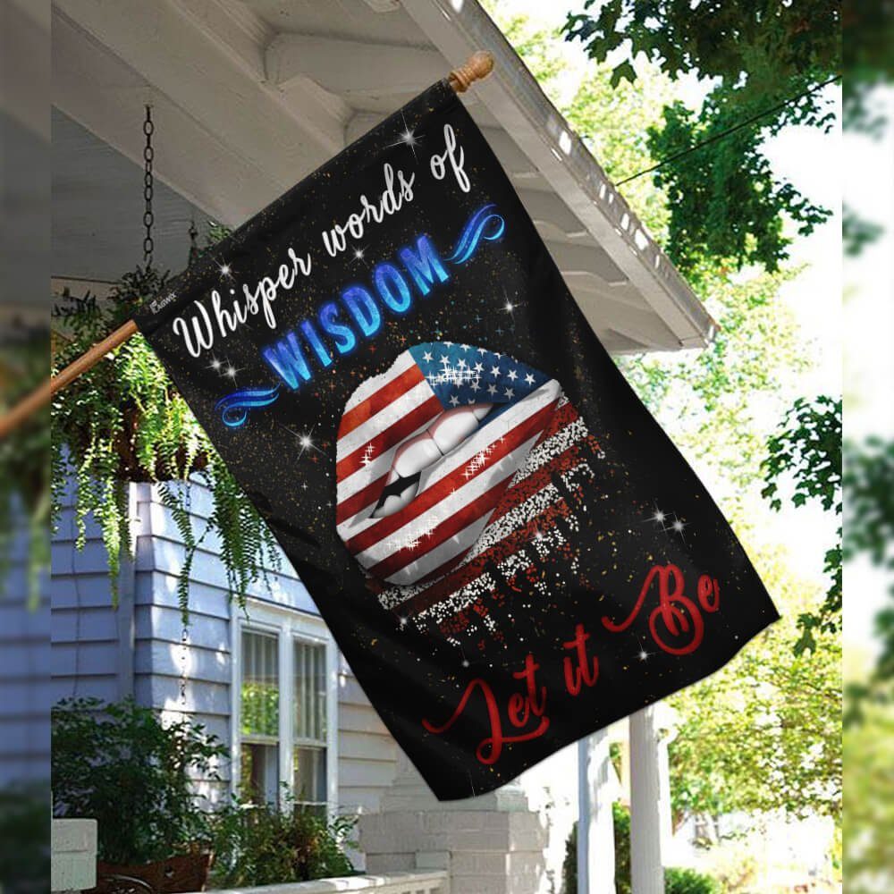Whisper Words Of Wisdom Let It Be Hippie Flag - Image 3