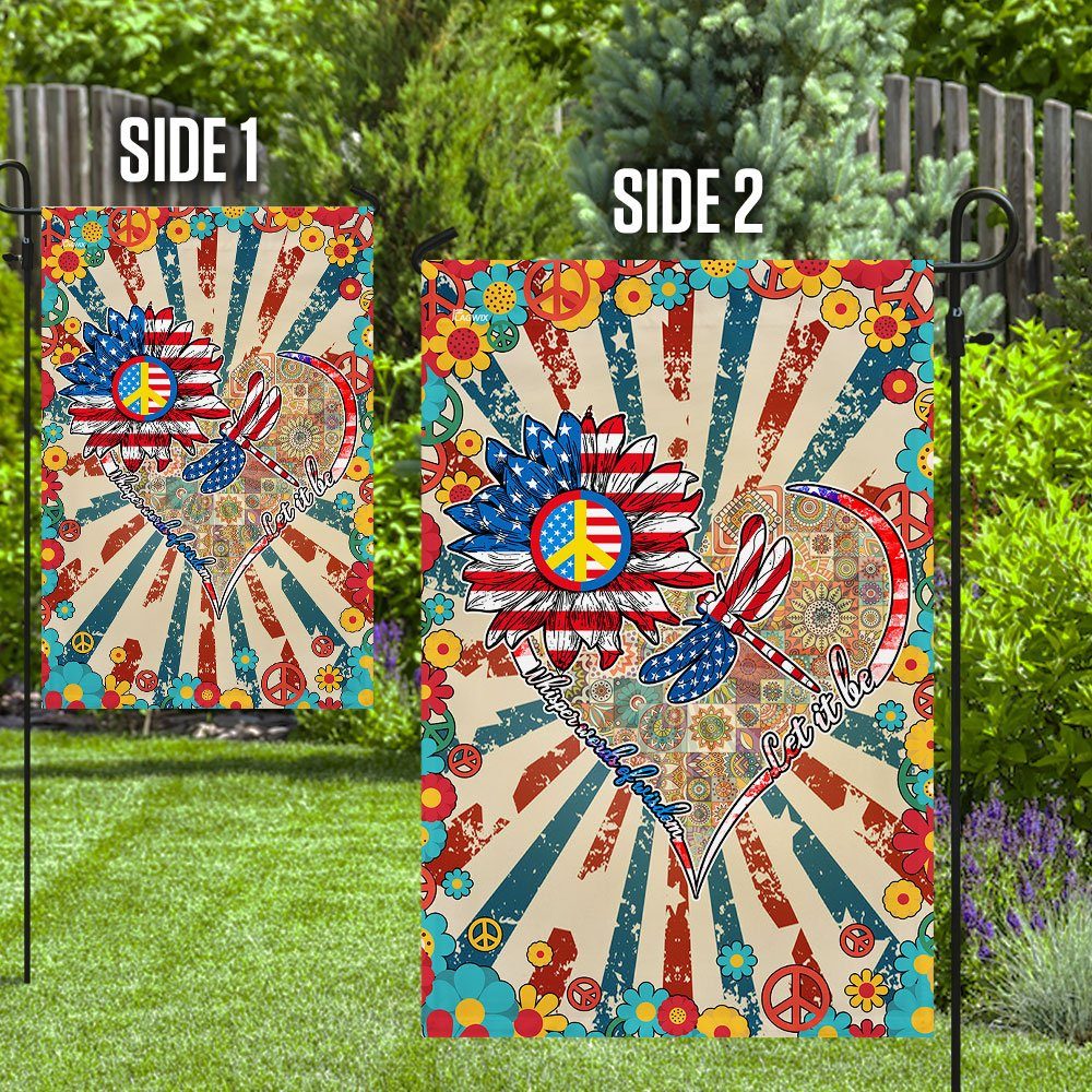 Whisper Words Of Wisdom Let It Be Hippie Flag - Image 10