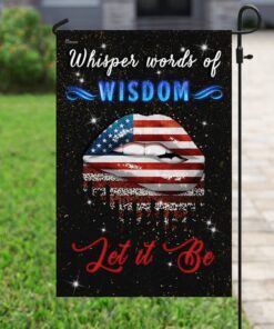 whisper words of wisdom let it be hippie flag 8536