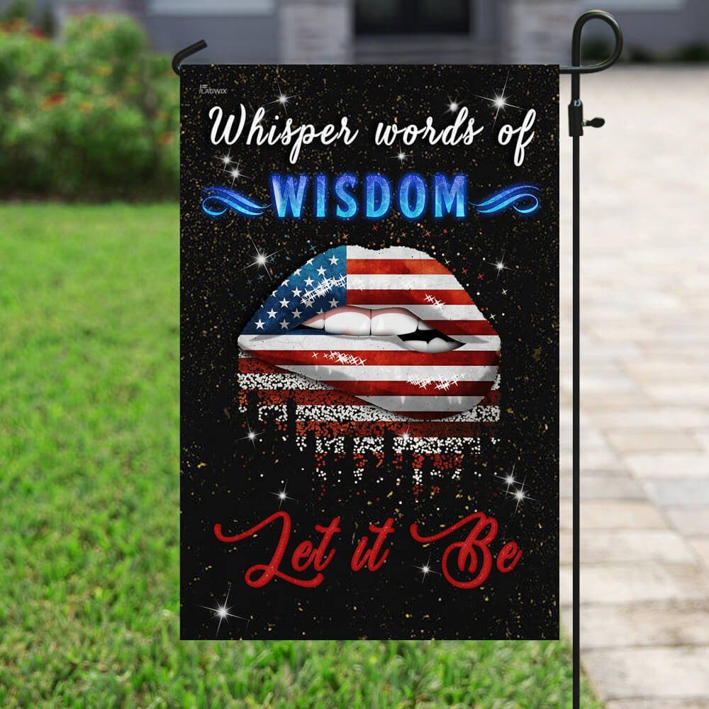 Whisper Words Of Wisdom Let It Be Hippie Flag - Image 6