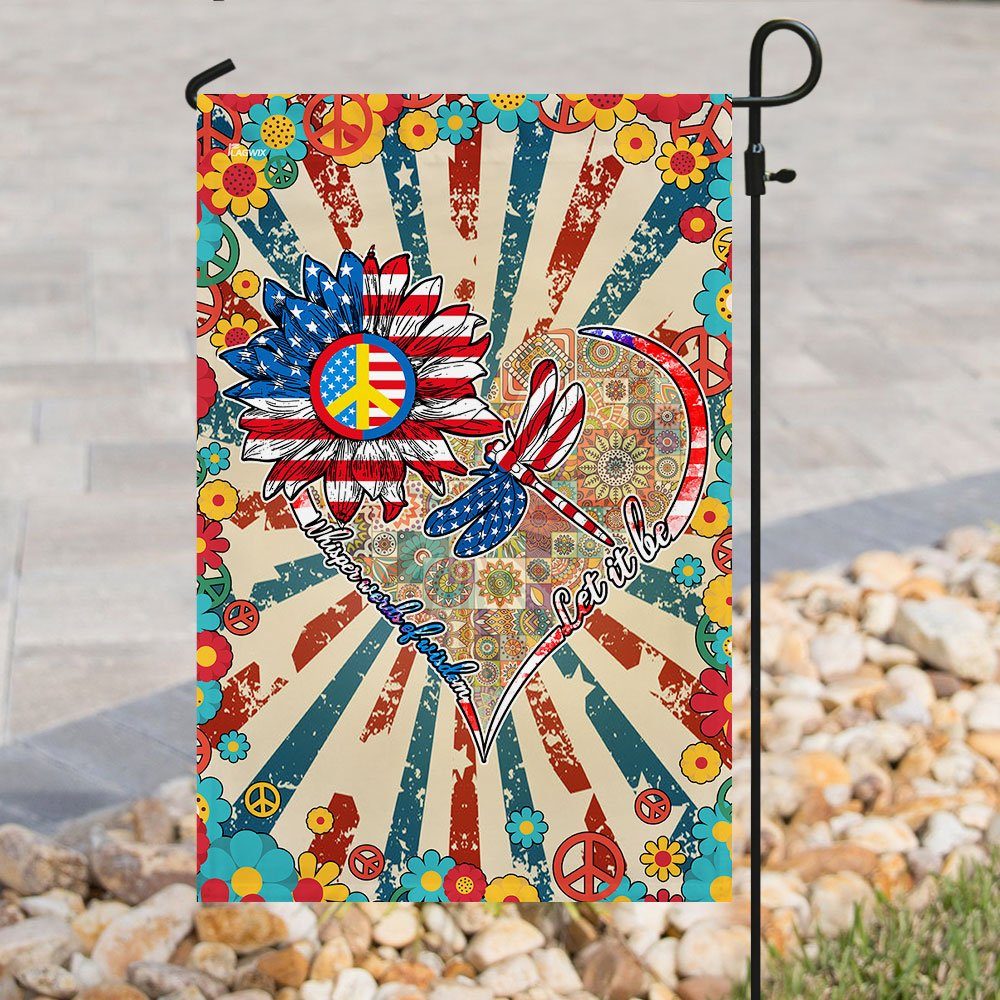 Whisper Words Of Wisdom Let It Be Hippie Flag - Image 8