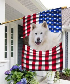 White Alaskan Malamute American Flag THB3647Fv5