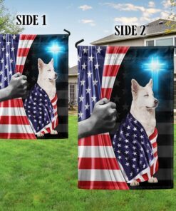 white german shepherd patriotic american flag mln1430fv1 2308