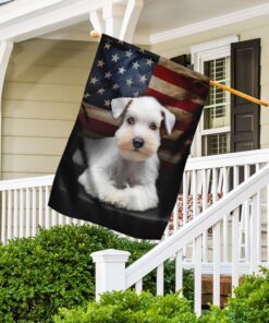 white miniature schnauzer american flag flagwix™ the us schnauzer flag 1293