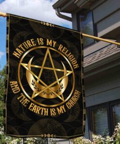 wicca flag nature is my religion and the earth is my church bnt444f 2681