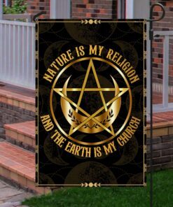 wicca flag nature is my religion and the earth is my church bnt444f 3800