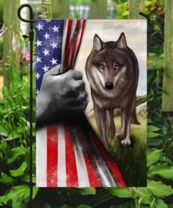 wolf american flag 4466