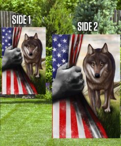 wolf american flag 5543