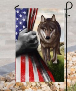 wolf american flag 6587