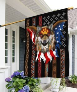 Wolf Eagle Native American Flag DDH3248F