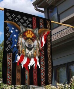 wolf eagle native american flag ddh3248f 6441