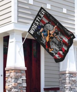 wrestler wrestling flag 4974