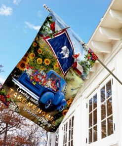 wyoming country roads flag 3821
