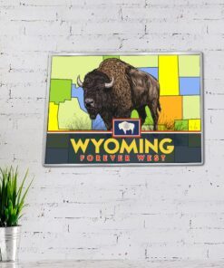 Wyoming Hanging Metal Sign Forever West LNT413MS