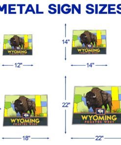 wyoming hanging metal sign forever west lnt413ms 8137